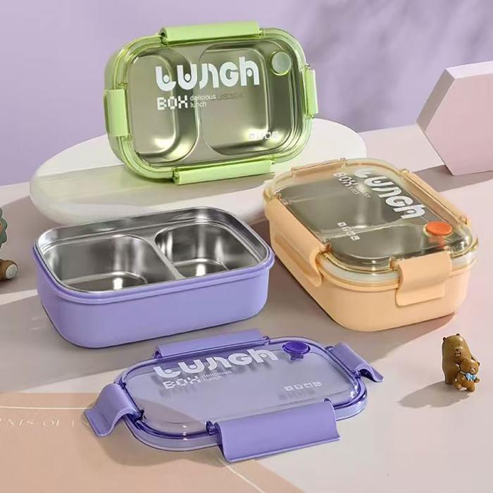 不銹鋼雙格飯盒(750ML)